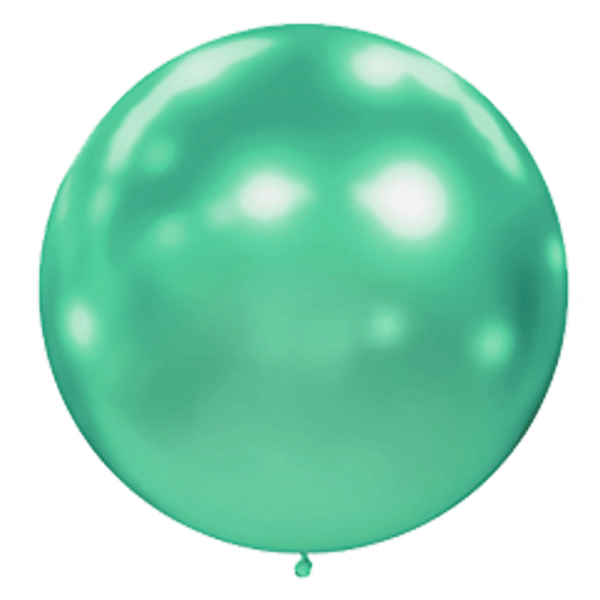 1 ballon effet miroir vert 40 cm