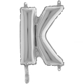 K lettre 35 cm mylar argent