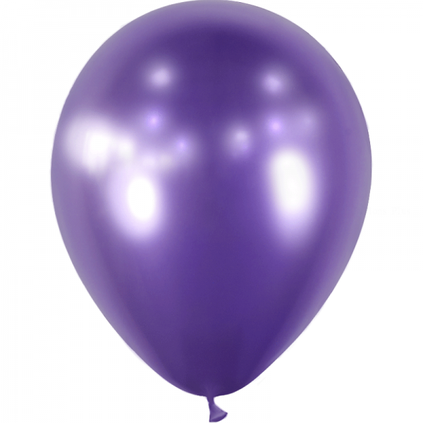 100 ballons violet effet miroir 12.5cm BALLOONIA 14 cm métal opaque eco lux Espagne