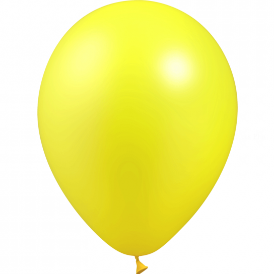 100 ballons jaunce citron métal 14 cm