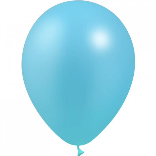 100 ballons bleu ciel métal 14 cm