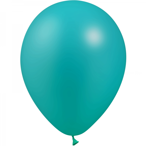 100 ballons bleu turquoise métal 14 cm