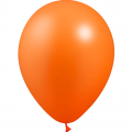 100 ballons orange métal 14 cm