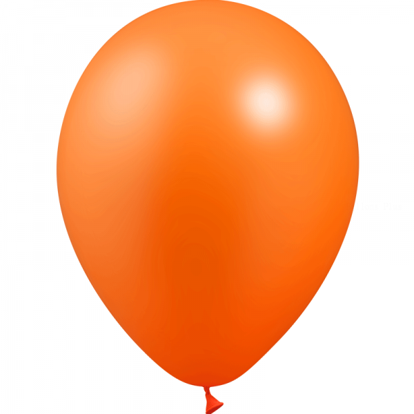 100 ballons orange métal 14 cm