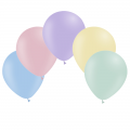 50 ballons Multicolor pastel matte 30cm