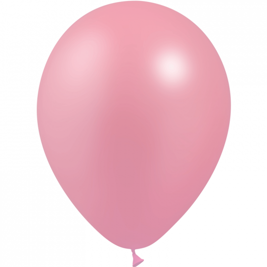 100 ballons rose métal 14 cm