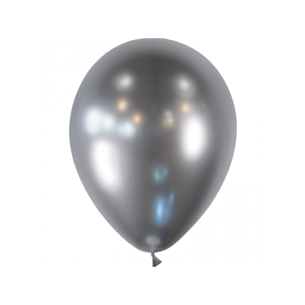 50 ballons Argent brillant 30 cm