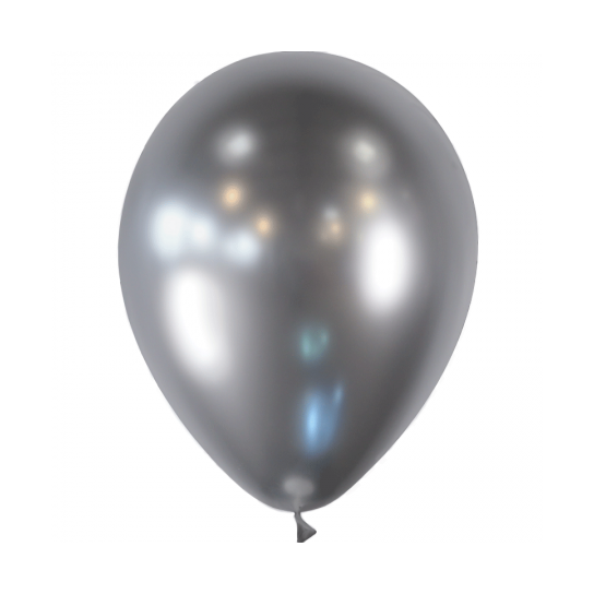 50 ballons Argent brillant 30 cm