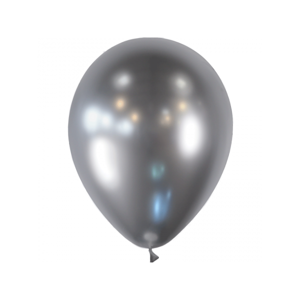 10 ballons Argent brillant 30 cm