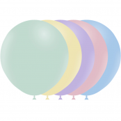 25 ballons Multicolore Pastel Matte 45 cm