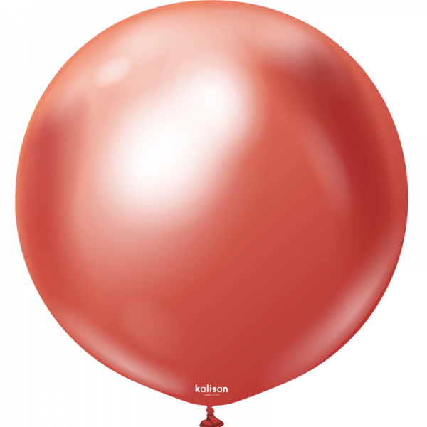 1 Ballon Rouge Mirror 45 cm
