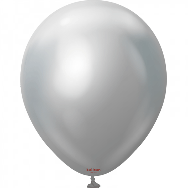 100 Ballons Silver Mirror 13 cm