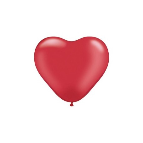 Coeur qualatex 28 cm rouge en poche de 25