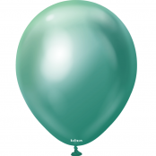 25 Ballons Green Mirror 13 cm