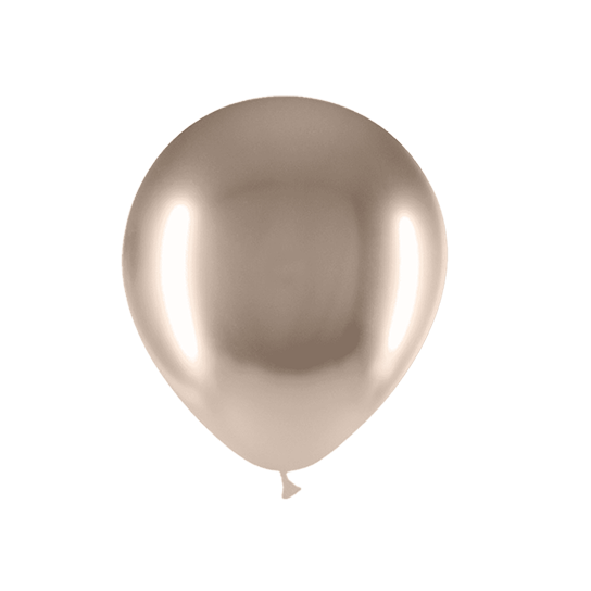 25 ballons beige brillant 13cm852943 BALLOONIA 14 cm Ø BALLOONIA métal & brillant
