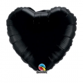 coeur noir mylar 45 cm 