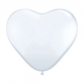 2 Ballons Coeur White 90 cm qualatex