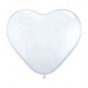 2 Ballons Coeur White 90 cm qualatex