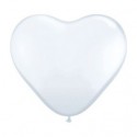 2 Ballons Coeur White 90 cm qualatex