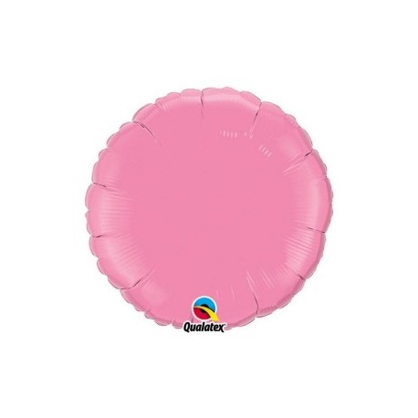 mylar rond 45 cm de diamètre rose vendu non gonflé