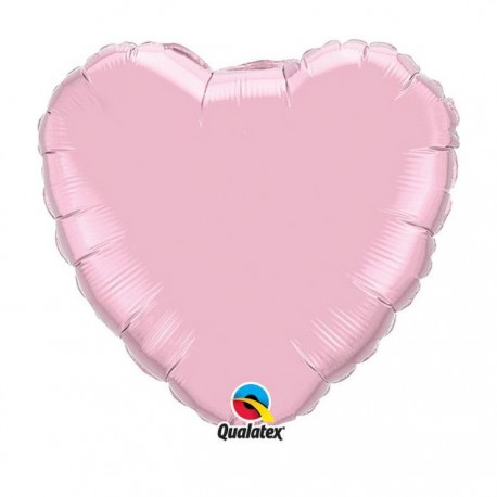 coeur mylar 45 cm rose clair