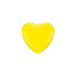 coeur mylar 45 cm jaune vendu 