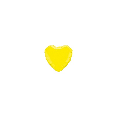coeur mylar 45 cm jaune vendu 