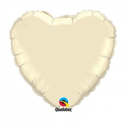 coeur mylar 45 cm ivoire 