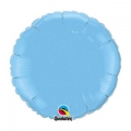 bleu ciel rond mylar qualatex 45 cm de diamètre