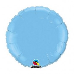 bleu ciel rond mylar qualatex 45 cm de diamètre