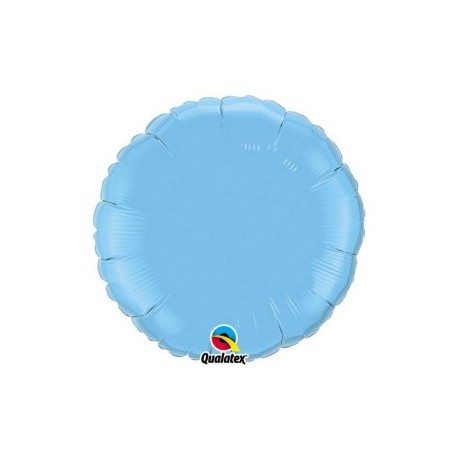 bleu ciel rond mylar qualatex 45 cm de diamètre