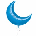 Croisssant lune bleu 88 cm mylar 