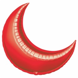 Croissant lune rouge 88 cm mylar 