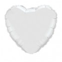 coeur blanc mylar 10 cm vendu non gonflé 