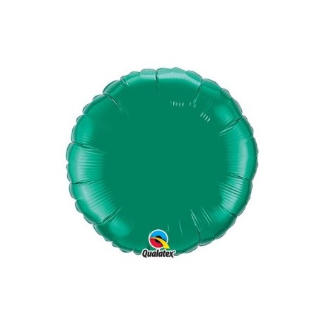 mylar rond vert emeraude 10 cm de diamètre