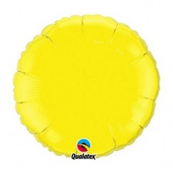 mylar rond citron jaune 10 cm de diamètre