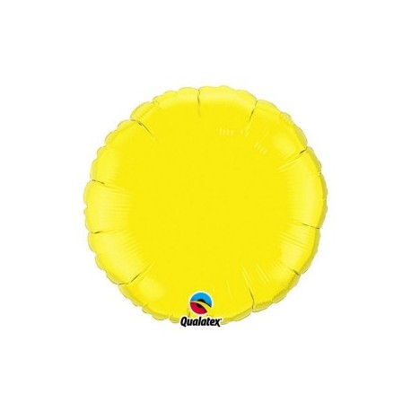 mylar rond citron jaune 10 cm de diamètre