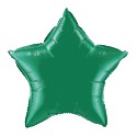 Etoile mylar vert emeraude 10 cm d'envergure