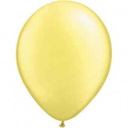 25 ballons qualatex 28 cm perlé pastel jaune