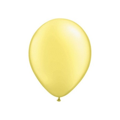 25 ballons qualatex 28 cm perlé pastel jaune