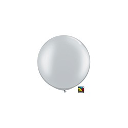 2 Ballons Silver 90 cm Qualatex