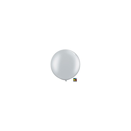 2 Ballons Silver 90 cm Qualatex