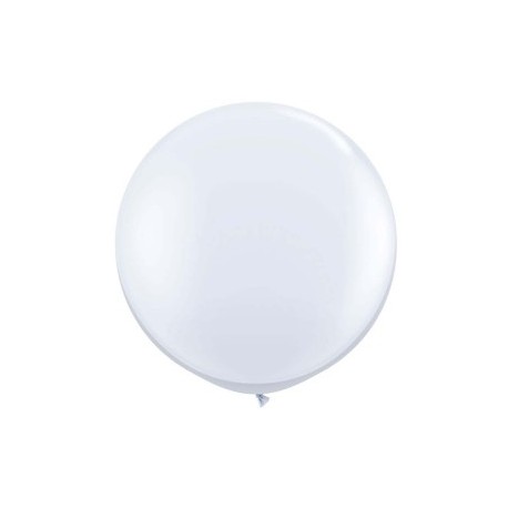 2 Ballons White 90 cm qualatex