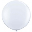 2 Ballons White 90 cm qualatex