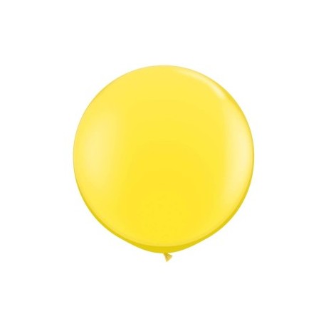1 ballon jaune opaque 90 cm qualatex