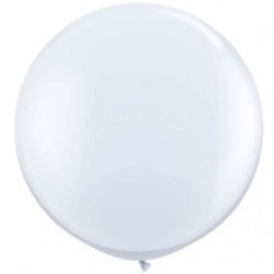 2 Ballons White Pearl 75 cm qualatex