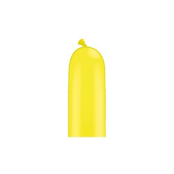 ballon saucisse jaune opaque qualatex 15 cm*115 poche de 10
