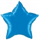 bleu saphire étoile mylar métal 90 cm de diamètre non gonflé