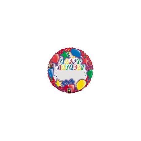 happy birthday ballon mylar 45 cm non gonflé