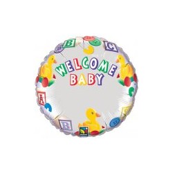 Welcome baby à personnaliser ballon mylar 45 cm non gonflé